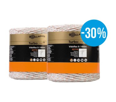 Duopack Vidoflex 9 TurboLine Plus White 2x400m